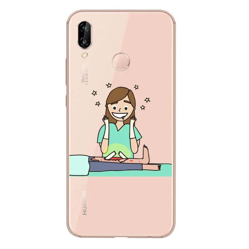 TPU Испания милый мультфильм медицина медсестры доктор дантист ТПУ Мягкий силиконовый чехол для huawei P8L P20L P20LITE P30 mate 8 10 mate 20Por RS - Цвет: TPU