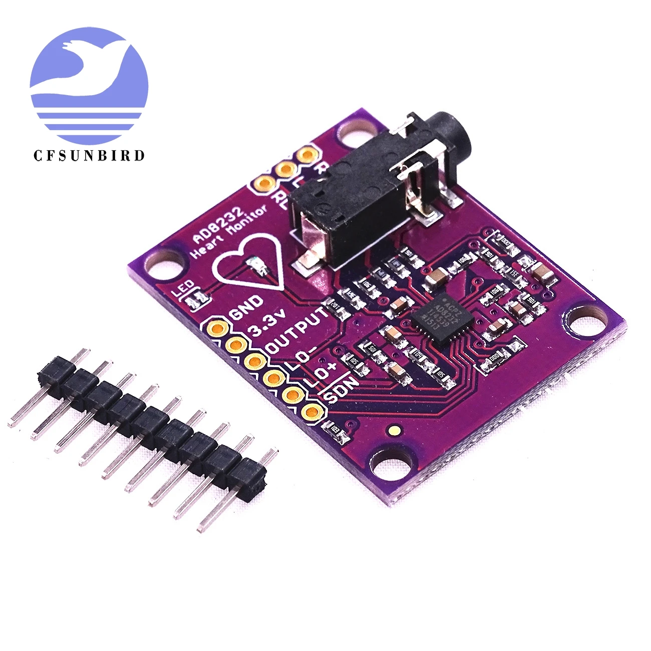 CFsunbird 8232 AD8232 ЭКГ Физиологическое измерение сердце Пульс монитор сенсорный
