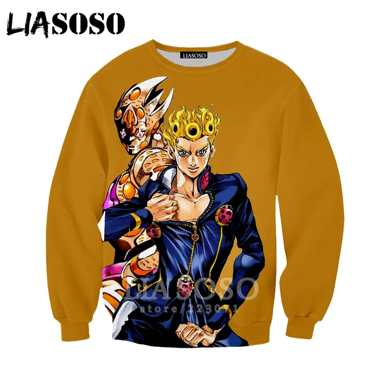 6 LIASOSO осень для мужчин женщин Higashikata Josuke толстовки 3D принт аниме JoJo Необычные Приключения толстовка хип хоп Топ пуловер B051-5 - Цвет: 6