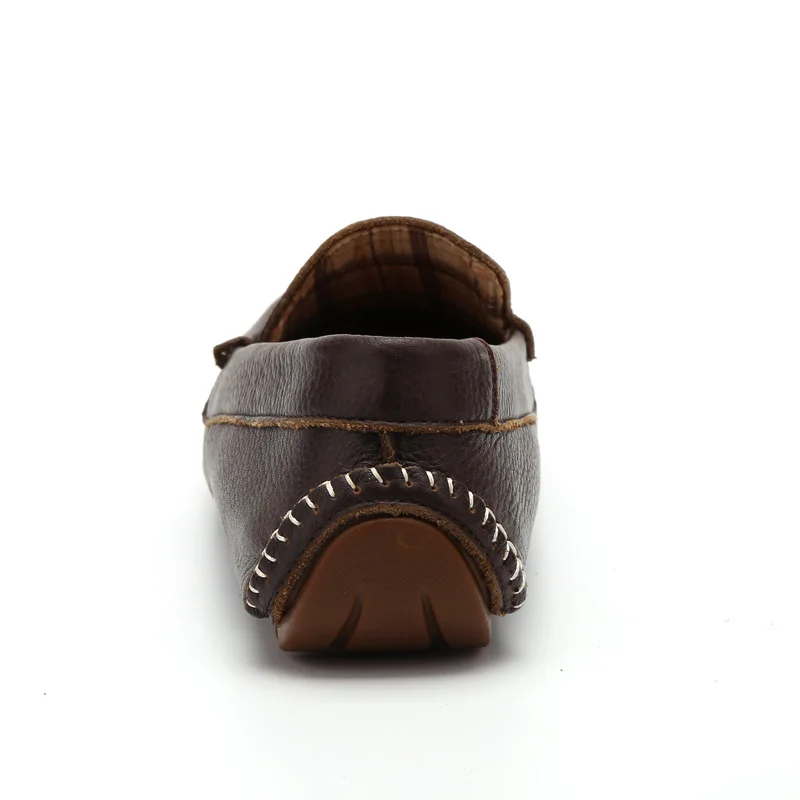 LINGGE New Men Loafers Top Quality Genuine Leather Shoes Driving Loafer Soft Casual Slip On Big Size #556-1 | Обувь