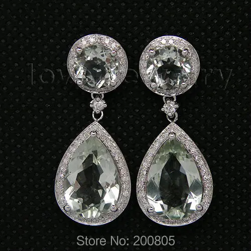 LOVERJEWELRY женские серьги в виде капель с круглым 7 мм Груша 9x14 старинные ювелирные