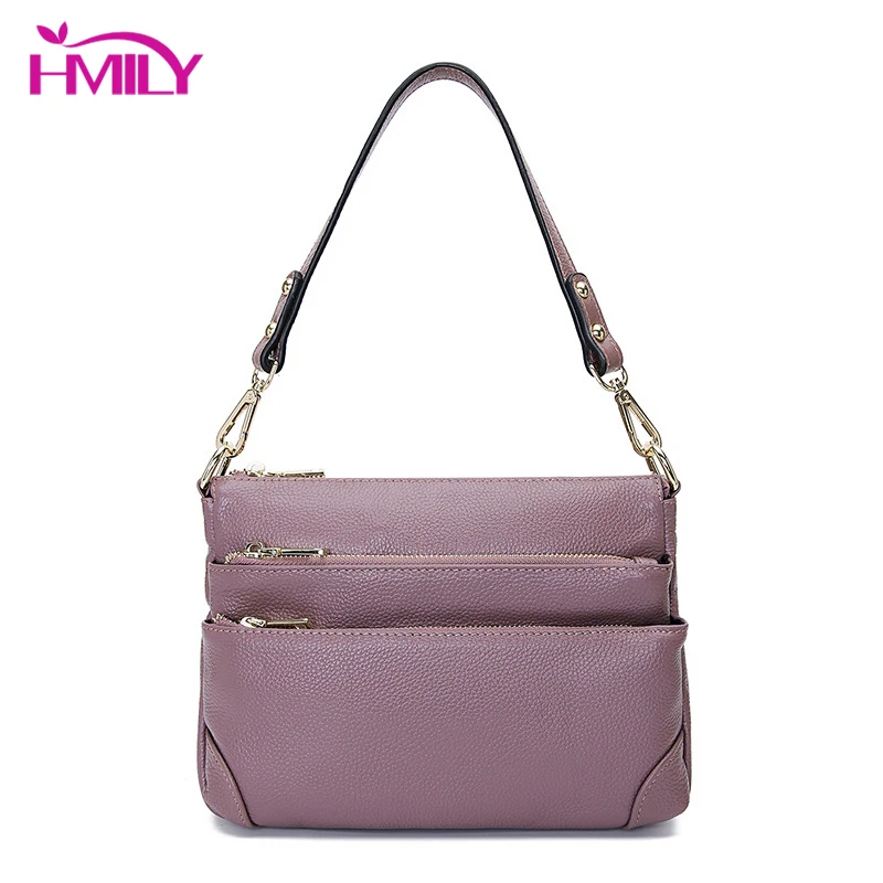 HMILY Women Mini Handbags Real Genuine Leather Messenger Bags Daily Mother Shopping Cowskin Shoulder | Багаж и сумки