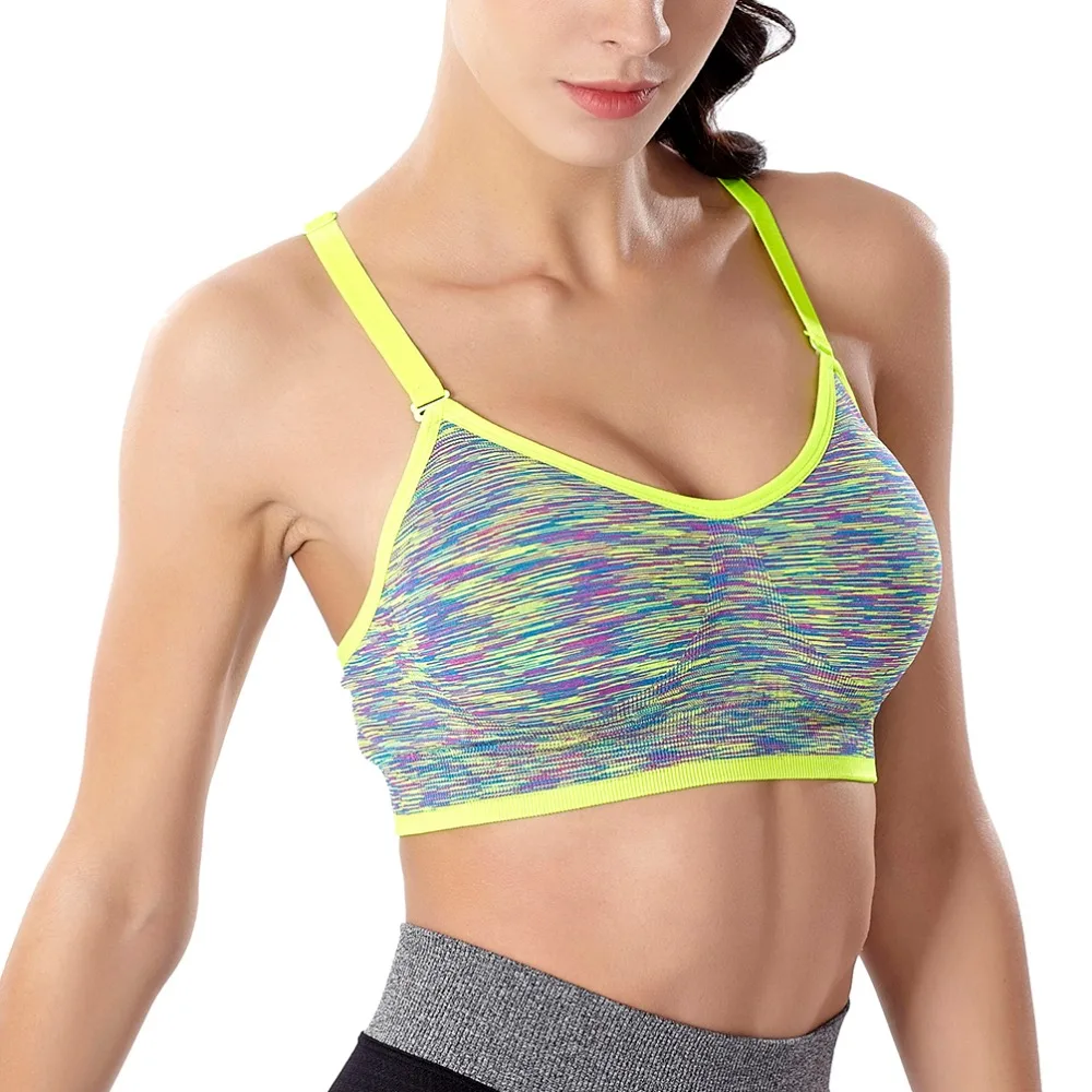 Vbiger Women Adjustable Shakeproof Sports Bra Wireless Gym Fitness Yoga Running Racerback Bras Vest Underwear S/M/L | Спорт и