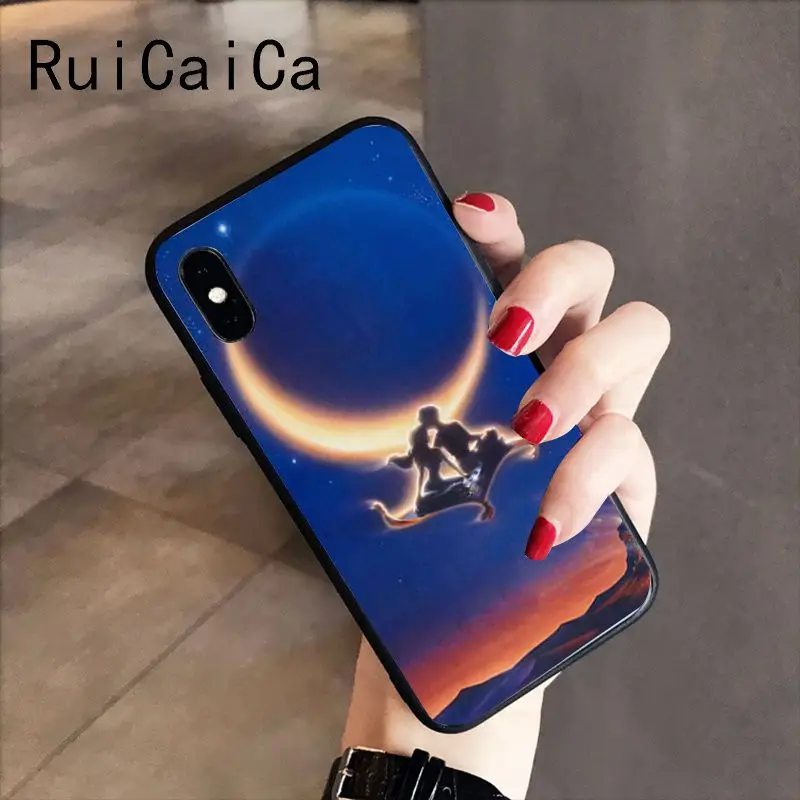 RuiCaiCa Aladdin обложка фильма черный мягкий чехол для телефона iPhone 5 5Sx 6 7 7plus 8 8Plus X XS MAX XR