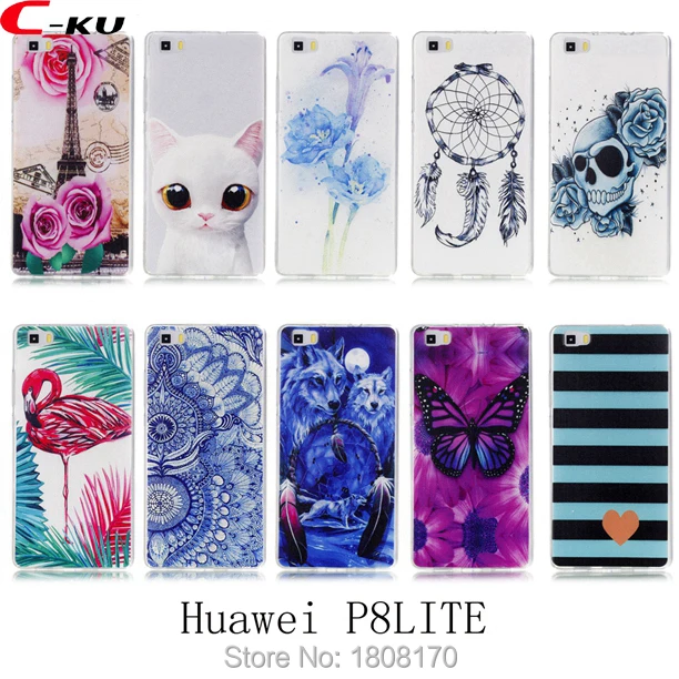 Мягкий ТПУ чехол C Ku для Huawei P10 P9 P8 Lite 2017 Y3 II Y5 Y6 Pro Honor 7 5C 8 6X 7X 6A 20 шт.|Чехлы-накладки| |