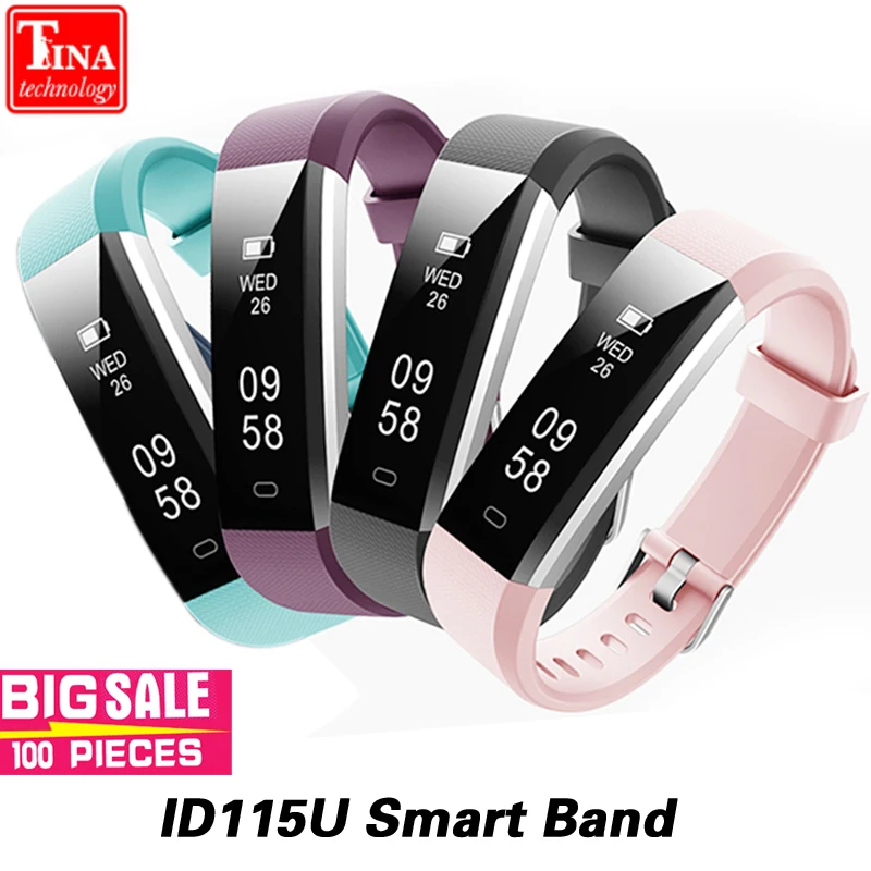 100% Оригинальный Смарт браслет ID115 U Bluetooth ID115U фитнес трекер сна шагомер для