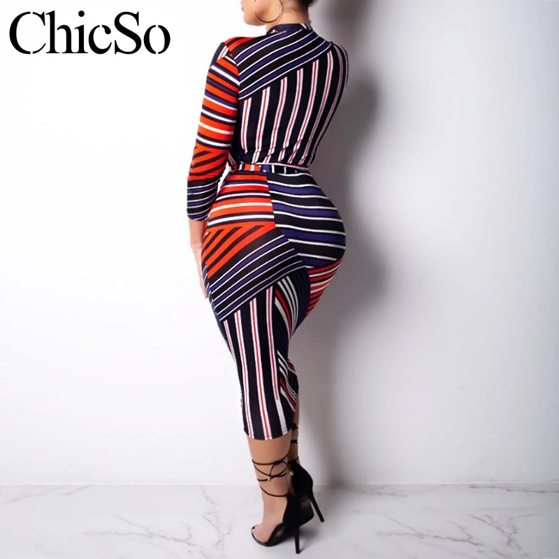 MissyChilli сексуальное длинное платье в полоску для фитнеса женское повседневное