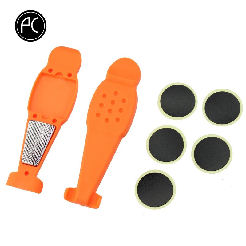 ORANGE PCycling 3 в 1 велосипедные инструменты комплекты для ремонта шин велосипед инструмент шина ложка шина без отделка для приклеивания шин сколов MTB дорожный велосипед мини-инструмент - Цвет: ORANGE