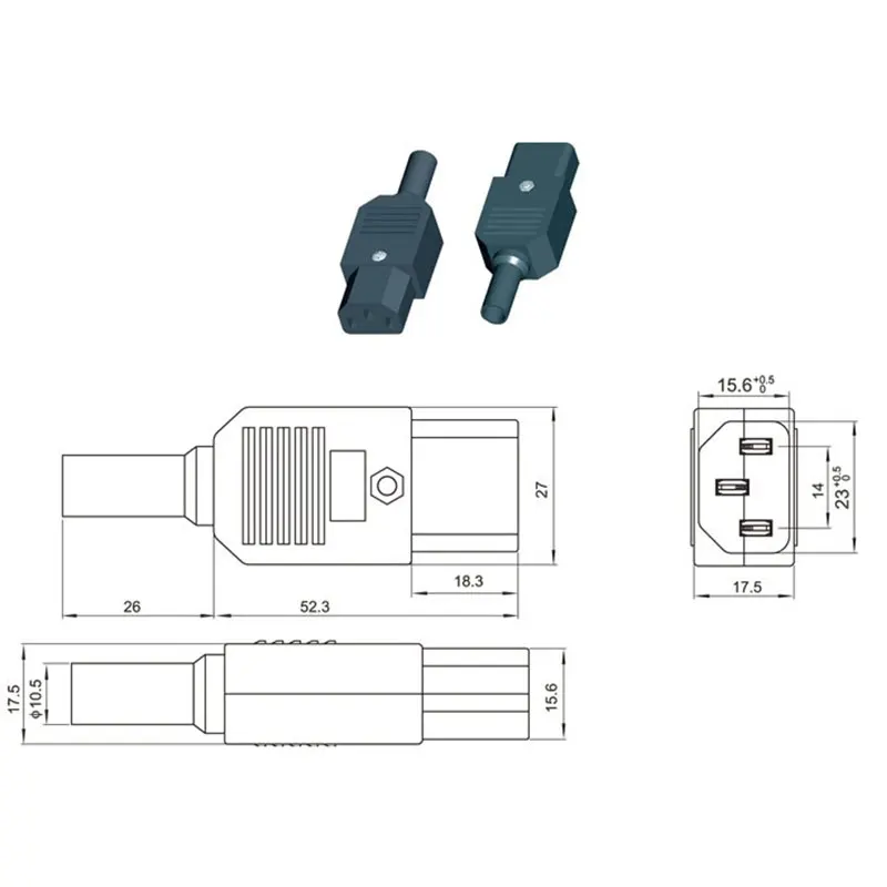 1 шт. 10A 250V черный IEC C13 гнездовой разъем Rewirable Мощность Разъем 3-контактный разъем переменного тока Мощность разъем высокое качество