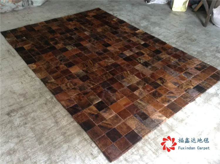 

2018 free shipping 100% natural genuine cow leather green rug