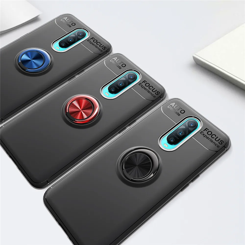 Lenuo Finger Ring All-in-one Case for OPPO R17 PRO Mix color ring bracket back cover Magnetic Car Holder Oppo Pro |