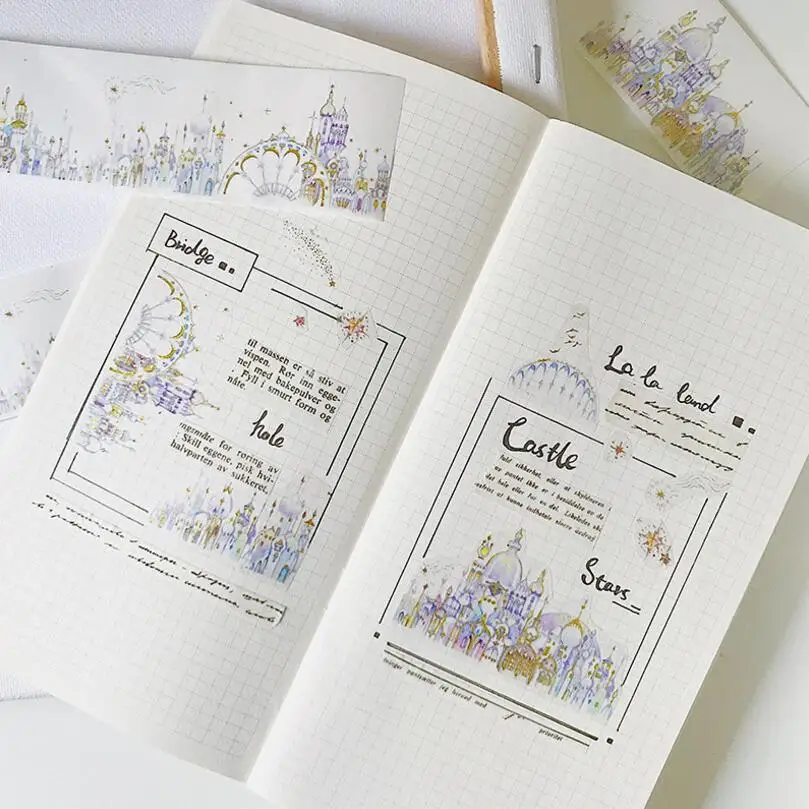 Специальные чернила замок мечты ремесло клейкая бумага декоративная позолота