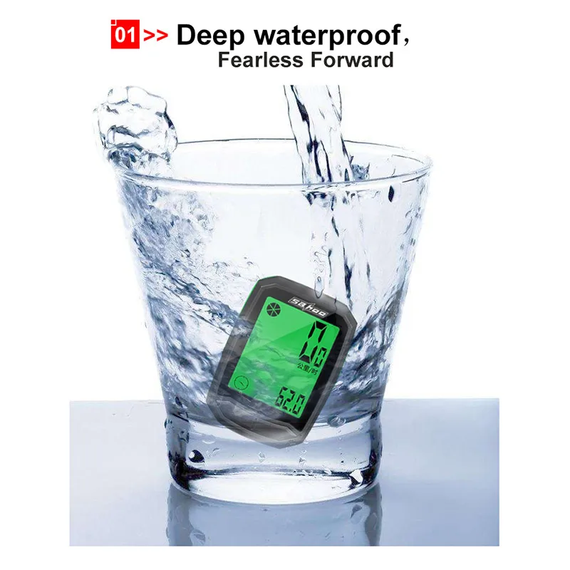 SAHOO велосипедный беспроводной проводной компьютер Спидометр Одометр +