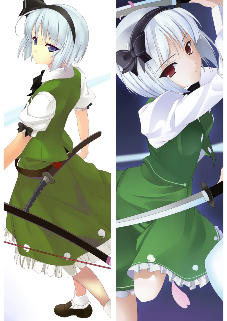 

Anime Cartoon Youmu Konpaku Double sided hugging Pillow Case Pillow Cover Pillowcase Peach Skin 2 Way 812026
