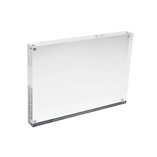 Двойной свободно стоящий сторонний дисплей прозрачные акриловые Perspex Магнитные