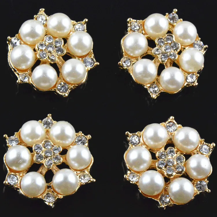 120 шт./лот 26 мм модные аксессуары для волос с кристаллами и жемчугом серебристого