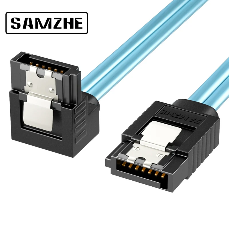 SAMZHE SATA III 6 0 Гбит/с кабелем с закрывающая защелка для жесткого диска SSD DVD PC