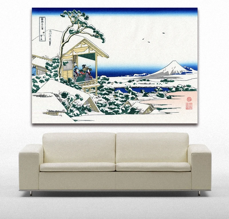 Thirty-six Views of Mount Fuji Famous Japanese Painting Ukiyo-e Master Works HD Prints Canvas for Office Home Decor | Дом и сад