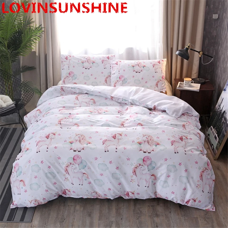 LOVINSUNSHINE семейный набор черно белый двойной комплект пододеяльников для