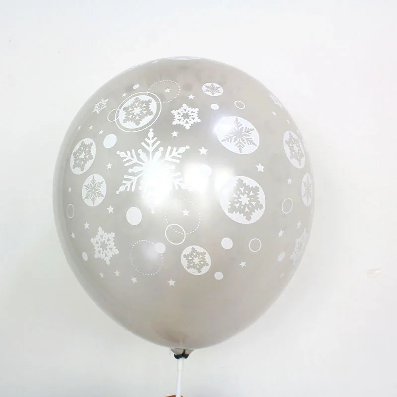 10pcs Christmas Latex Balloon Frozen Snowflake Clear Air Balloons Birthday Party Merry Decor Happy New Year Deco | Дом и сад
