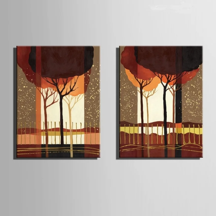 

50*70CMRetro Home Decor Art HD Print Trees Oil Painting Canvas,Living Room Bedroom Etc. Wall Paintings Abstraction Pictures