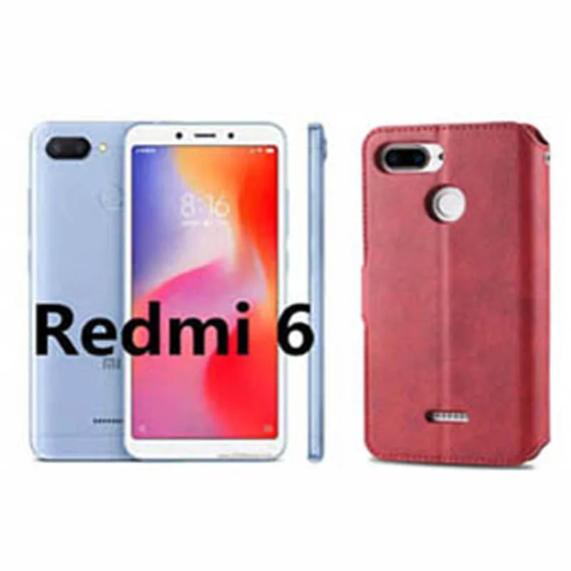 Роскошный чехол на Redmi 6A Чехол кошелек кожаный funda для Xiaomi 6 Футляр телефона с
