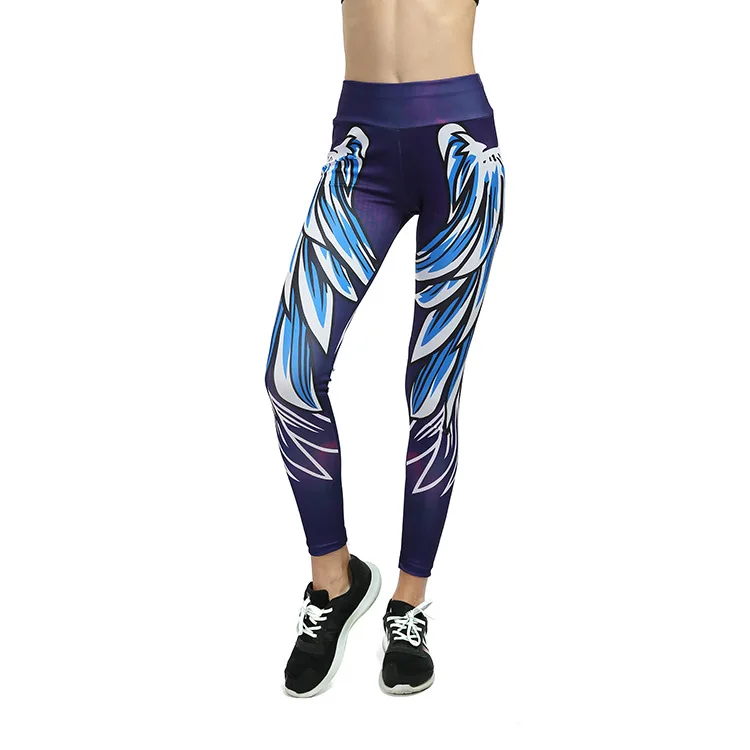 Женские пикантные штаны для йоги Wing Print Energy бесшовные леггинсы фитнеса