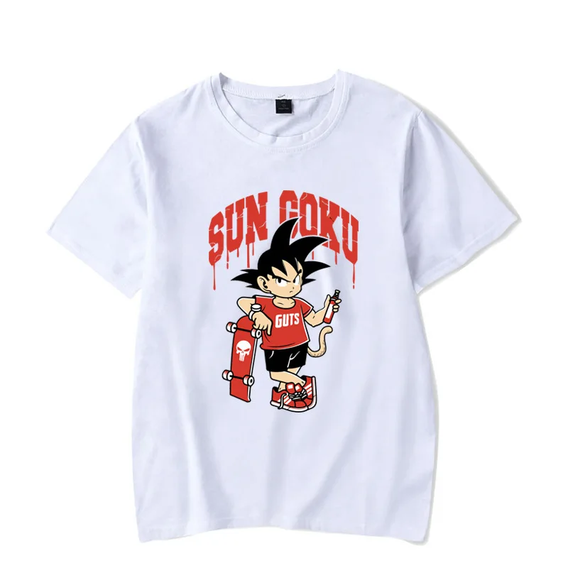 QZHIHE мультфильм Dragon Ball футболка Сунь Укун короткий рукав парная Футболка Harajuku