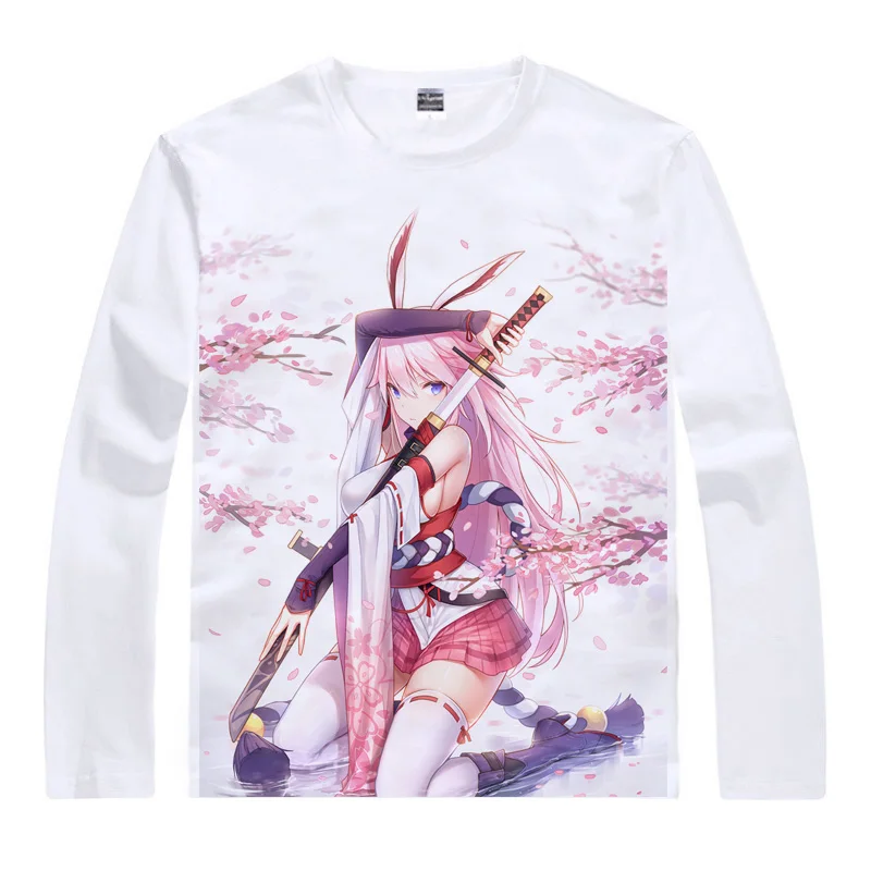 Мужская футболка Coolprint Honkai Impact 3rd Yae Sakura no повседневная Винтажная с длинным