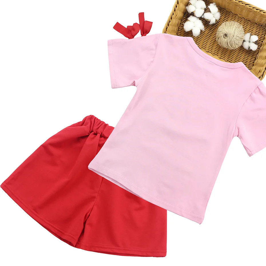 Спортивный костюм для девочек рубашка с буквенным принтом и юбка комплект из 2