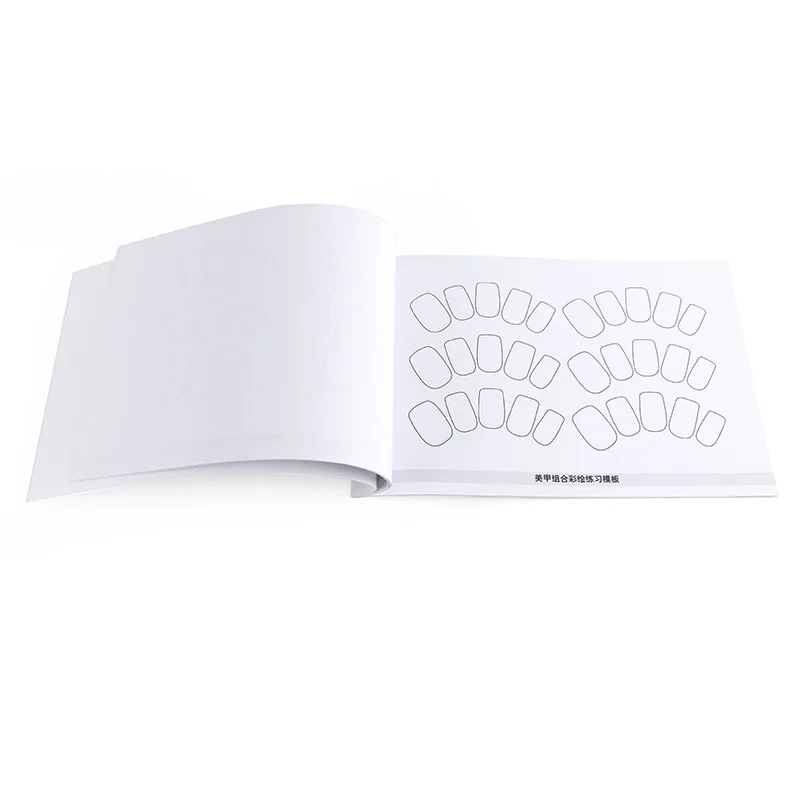 New 24 pages Multi-shaped Nail Practice Paper Book Colored Drawing Template Art Manicure tools 3pcs/lot | Красота и здоровье