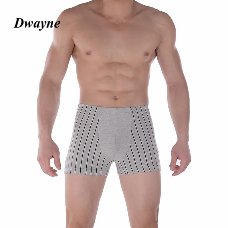 В полоску мужские брюки чесаный хлопок и лайкра нижнее белье боксеры шорты