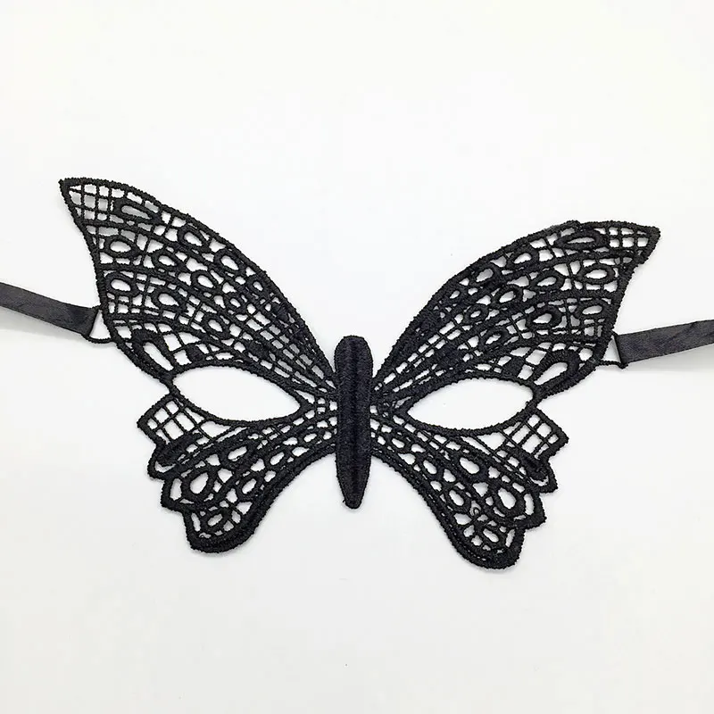Black unshaped 1 шт., женская маска, Сексуальная Дамская кружевная маска-бабочка для маскарада, карнавала, Хэллоуина, аксессуары для косплея, вечерние принадлежности для взрослых - Цвет: Black unshaped