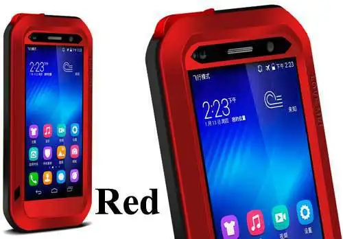 red LOVE MEI для HUAWEI P20 Pro Коврики 10 Pro 9 P9 P10 плюс мощный ударопрочный водостойкий металлический чехол для телефона чехол Стекло - Цвет: red