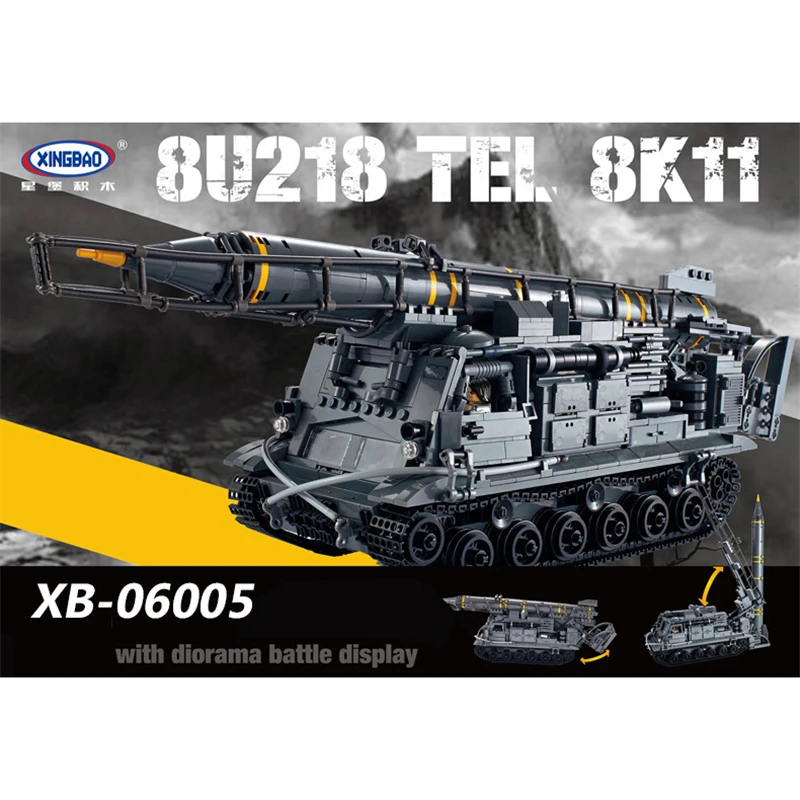 Xingbao 06005 1750 шт. военное оружие серии 8U218 TEL 8K11 набор строительных блоков Кирпичи для