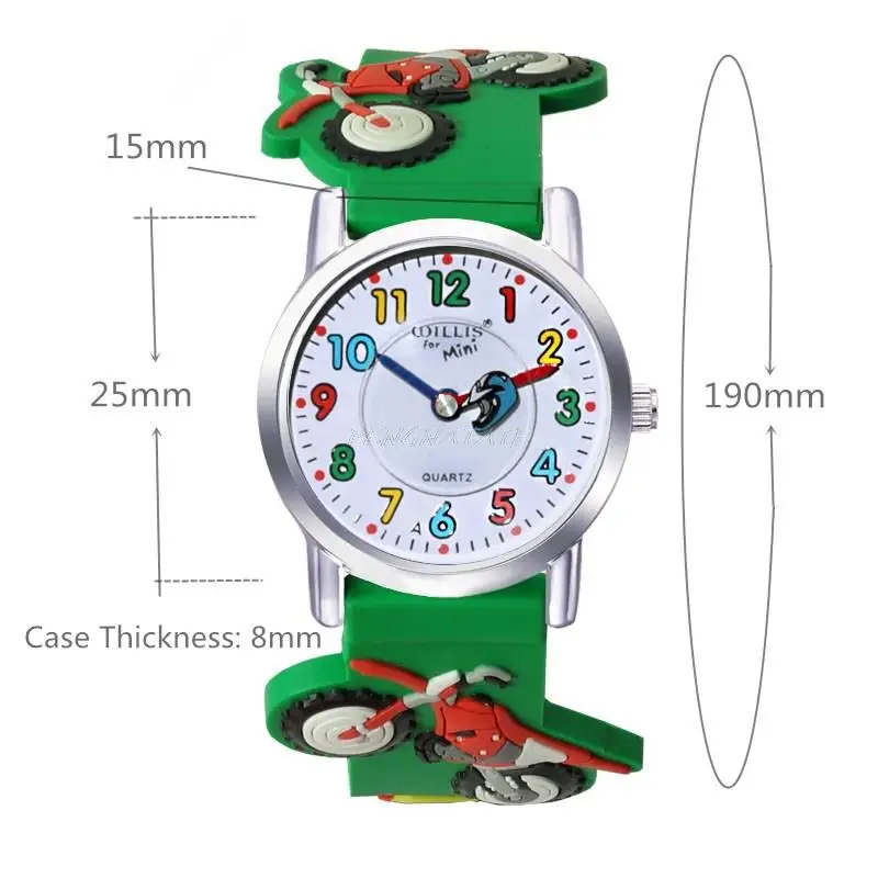 Новые модные брендовые Детские Водонепроницаемые часы WILLIS детские 3D