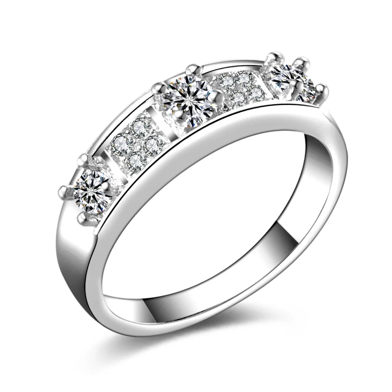 Drop shipping fashion women's jewelry 925 sterling silver white Crystal rings for women ring | Украшения и аксессуары