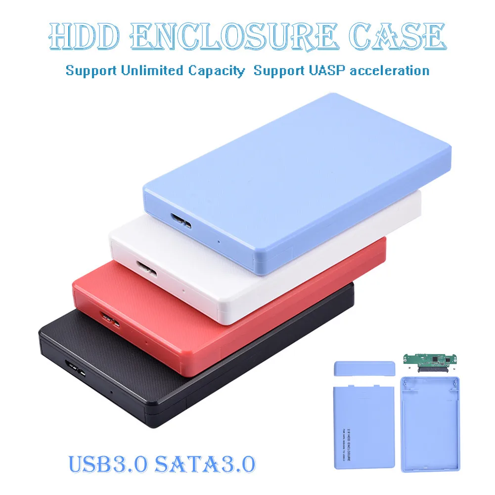 USB3.0 SATA3.0 жесткий диск Внешний корпус HDD корпус 2," Корпус для внешнего жесткого диска 6 Гбит/с Поддержка неограниченное количество памяти жесткого диска/SDD протокола UASP