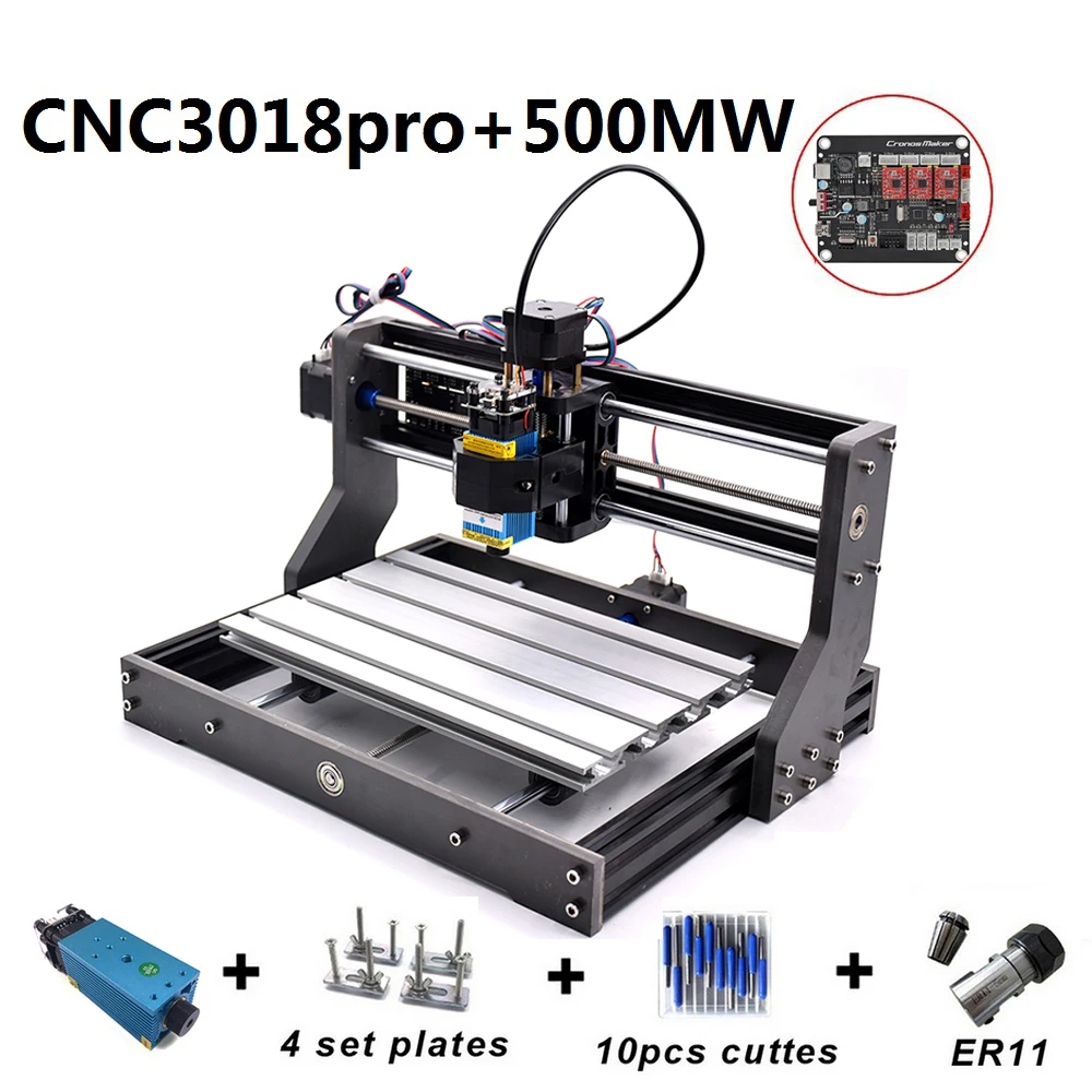 15 Вт CNC3018 Pro гравировальный станок с автономным управлением 500 МВт 2500 мвт 5500 МВт фрезерный станок для дерева PCB фрезерный станок резьба 3018 PRO