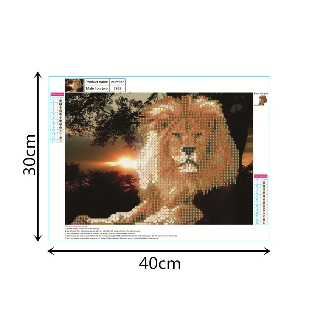 5d diy diamond painting lion animal crossing partial mosaic paintings embroidery paint with diamonds dimond | Дом и сад