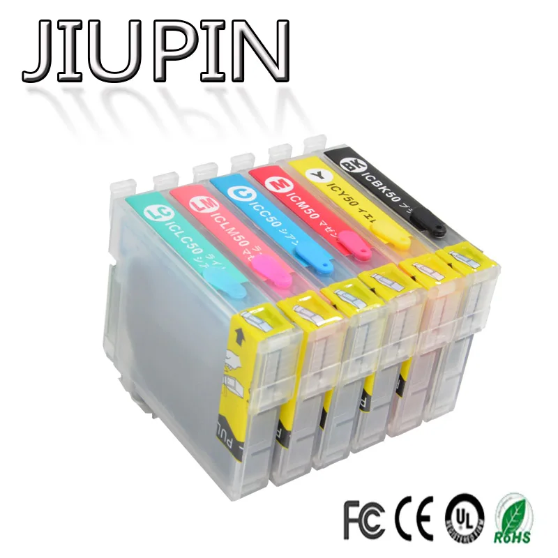 

6pcs Compatible ink cartridge IC50 for EP-301/302/320/702A/703A/704A/774A/705A/801A/802A/803A/803AW/804A/ 804AW PRINTER
