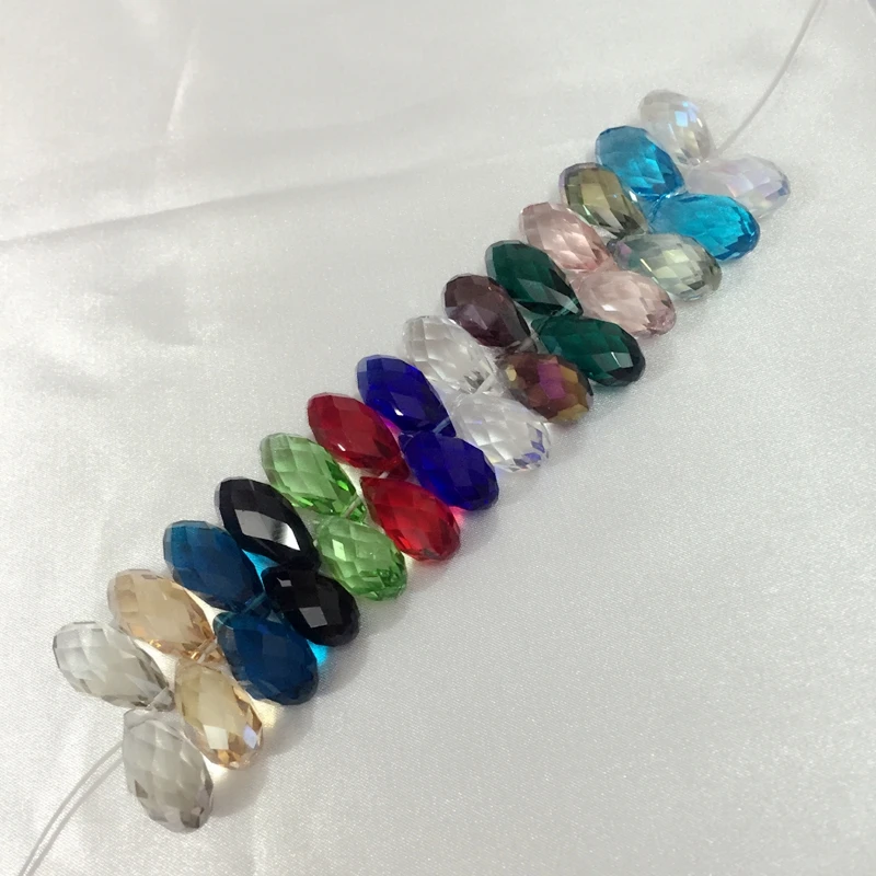 50 шт./упак. 20*10 мм смешанные цвета хрустальные бусины с каплями воды нитка для