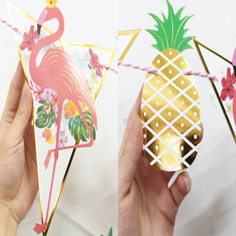 1 шт. мультяшный флаг с ананасами фламинго для вечеринки украшение детей на день