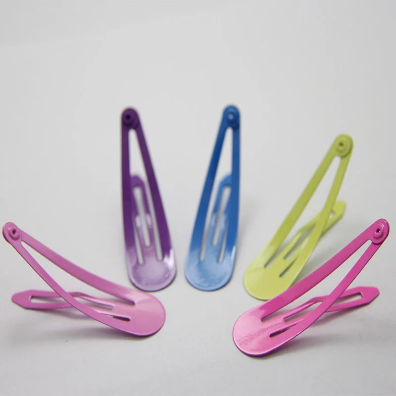 Оптовая продажа 60 шт. однотонные заколки для волос зажимы с бантом малышей