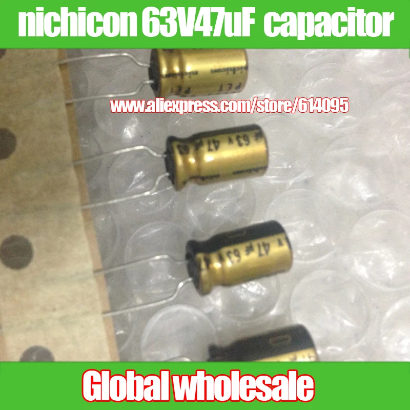 Оригинальный японский nichicon 63V47uF FW 47uf63v аудио конденсатор (nichicon 63v 47 мкФ 6 3 мм * 11