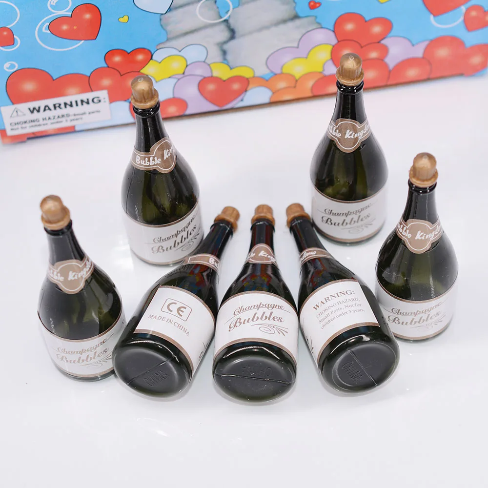 48 штук мини шампанские пузыри свадебные украшения любовь сердце торт бутылки с
