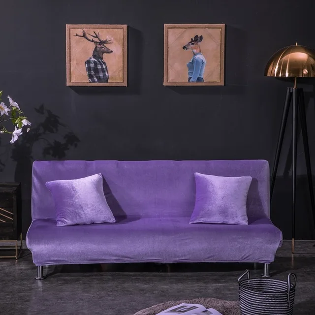 Lavender Плюшевый тканевый чехол для дивана, кровати, универсальный размер чехлов, Стрейчевые Чехлы, дешевые чехлы для дивана, эластичный чехол для дивана - Цвет: Lavender