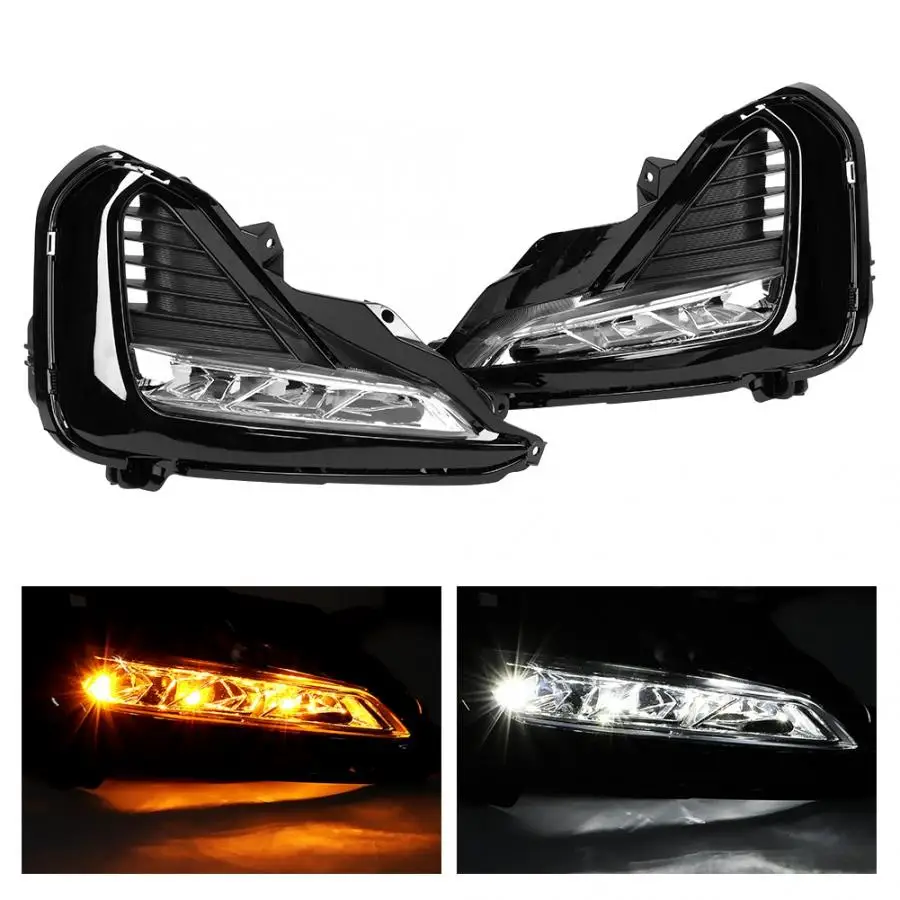 1 пара Автомобильные фары дневного света светильник сигнала поворота 2-Цвет