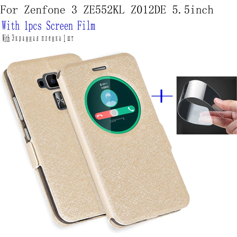Умный чехол с окошком для экрана ASUS Zenfone 3 ZE552KL Z012DE книжка из искусственной кожи