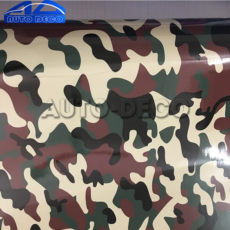 Глянцевая камуфляжная виниловая городская печатная пленка для автомобиля